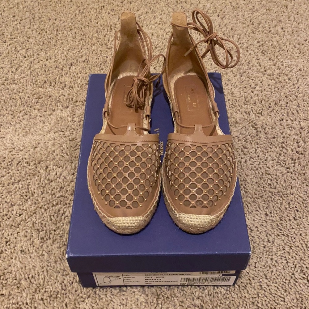 Aquazurra Blondie Flat Espadrilles